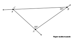 Triangle, measure x Triangle, measure x